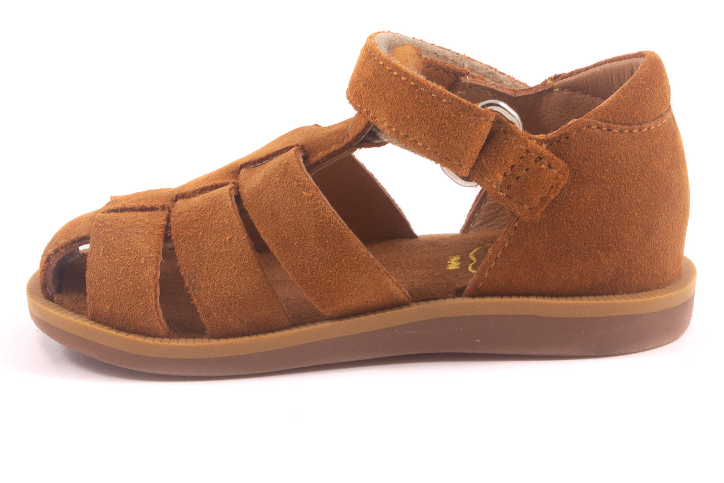 Sandaal Gesloten Zachte Zool Cognac Nubuck
