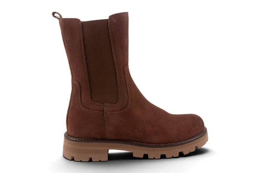 Hoge Laars Donkerbruin Nubuck Snake Achter