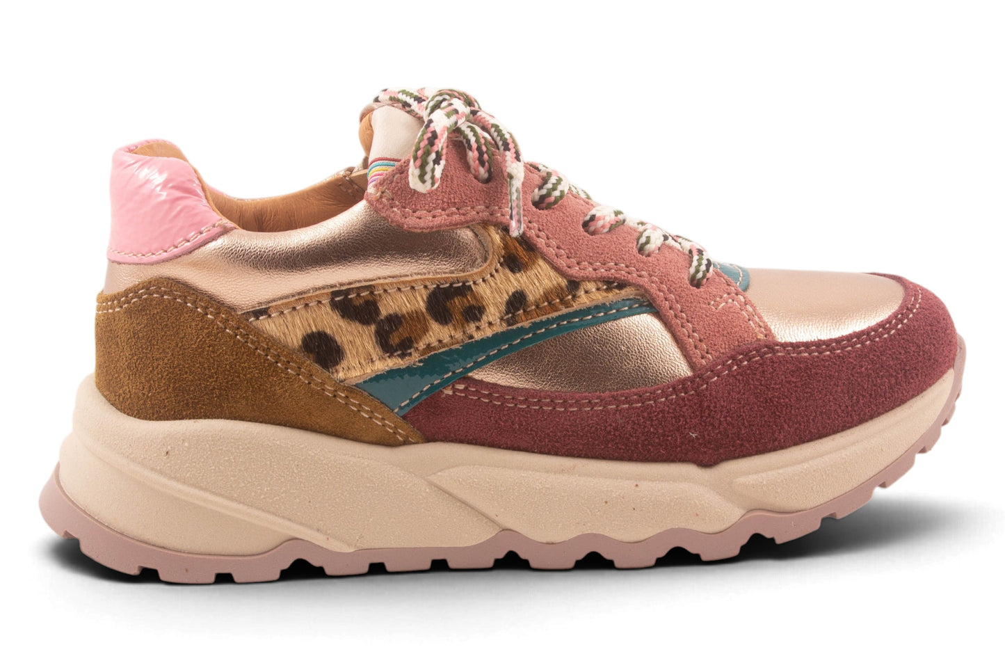 Runner Goud Metalic Leopard Streep