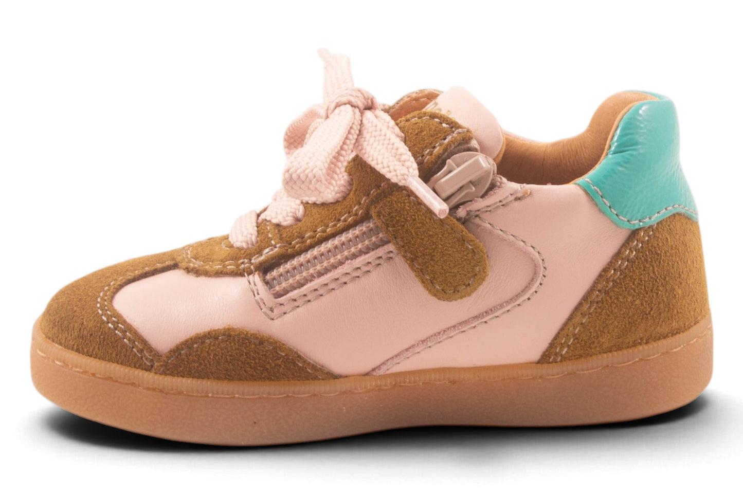 Roze Leder Bruin Nubuck Leopard Streep