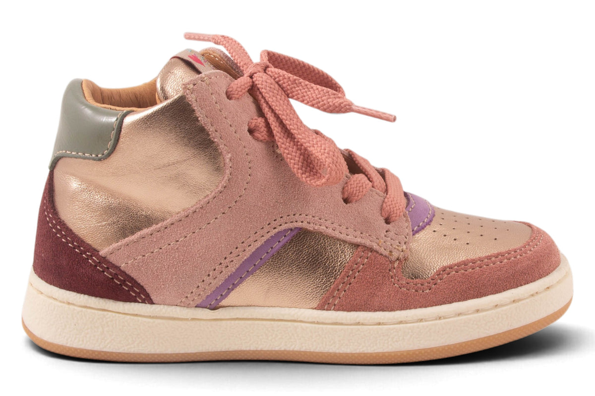Metalic Roze Nubuck Lila Lak