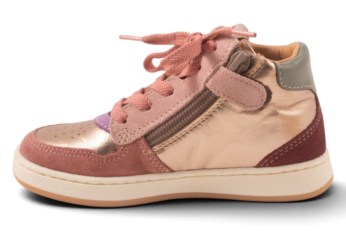 Metalic Roze Nubuck Lila Lak