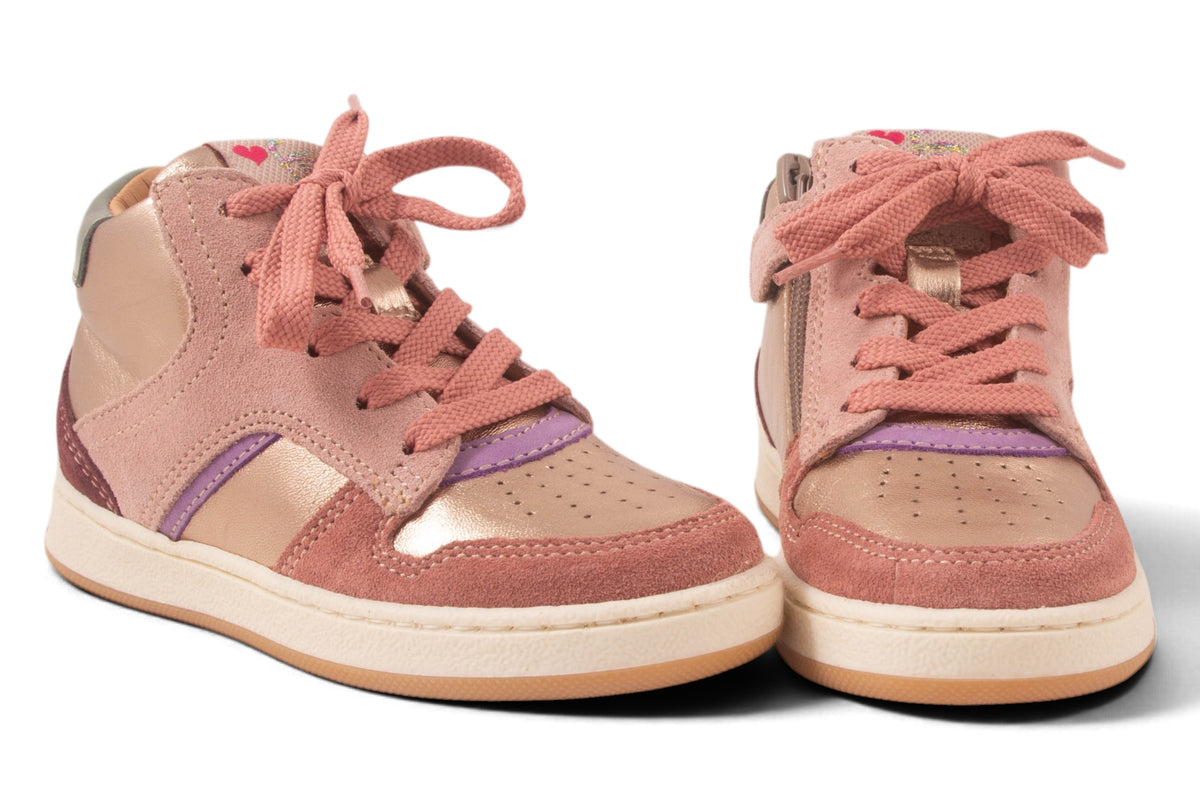 Metalic Roze Nubuck Lila Lak