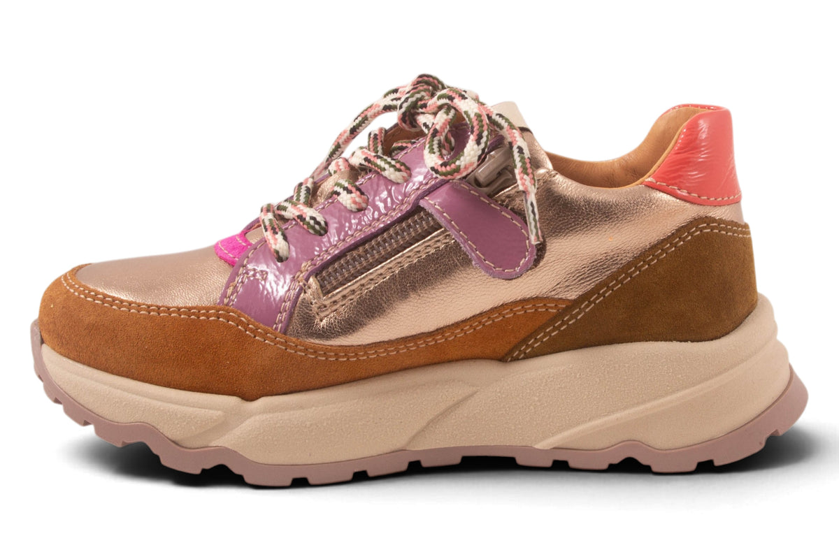 Runner Goud Metalic Oker Tip Glitter Streep
