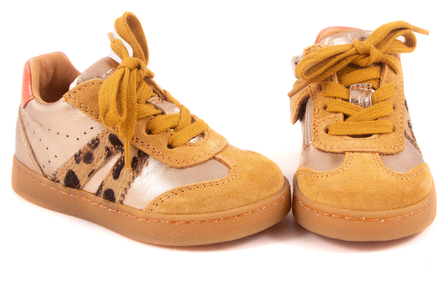 Sneaker Klein Goud Metalic Leopard Pony V Opzij