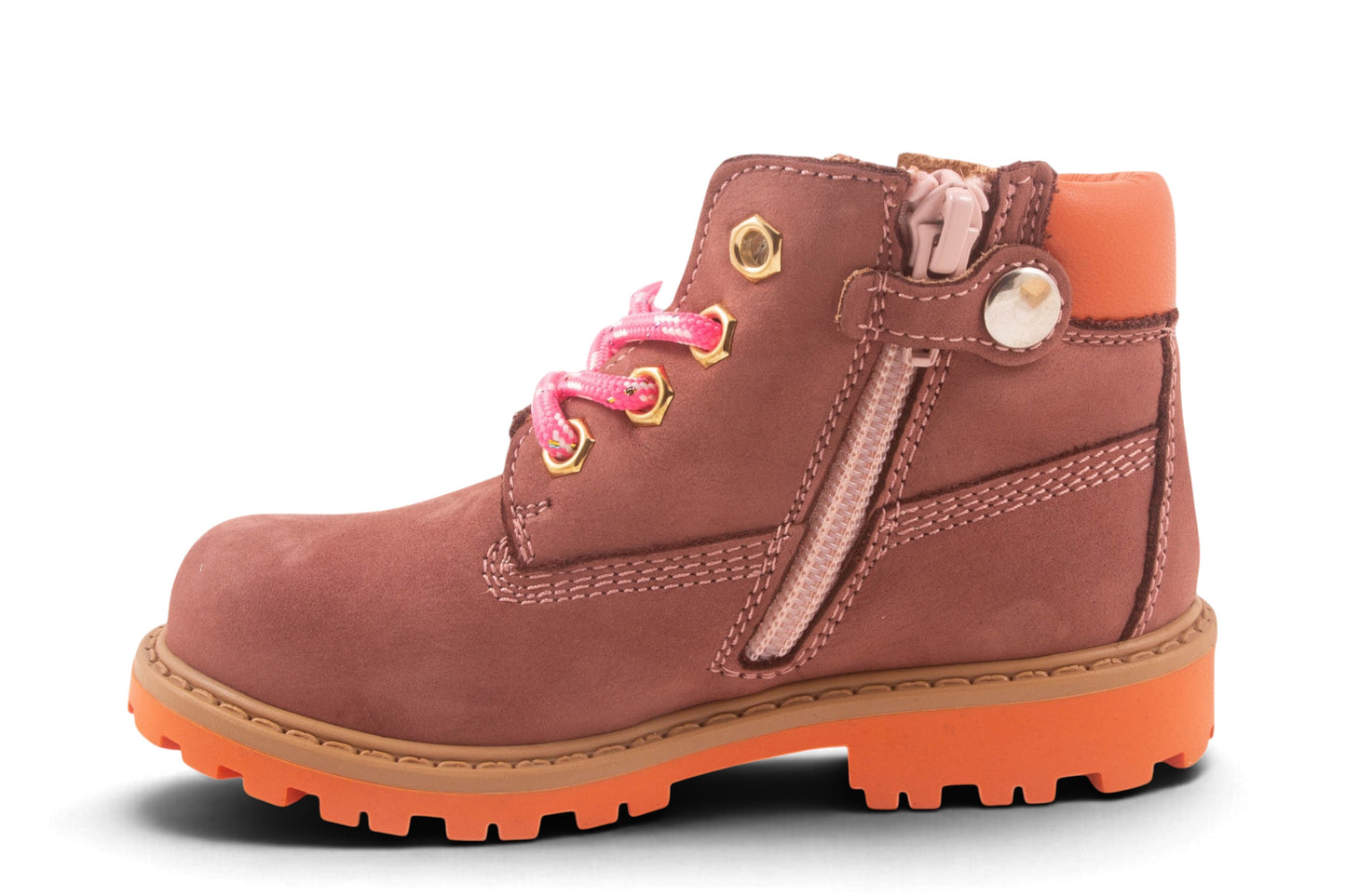 Bottine Groot Mauve Nubuck Oranje Zool