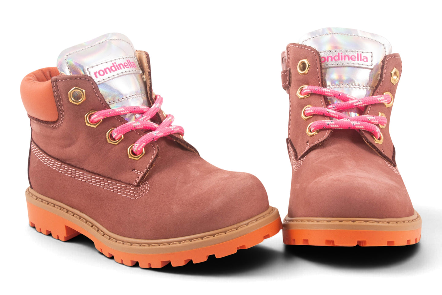 Bottine Groot Mauve Nubuck Oranje Zool