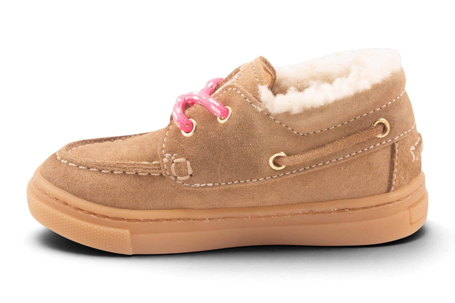 Loafer Beige Nubuck Roze Veter Teddy Rand