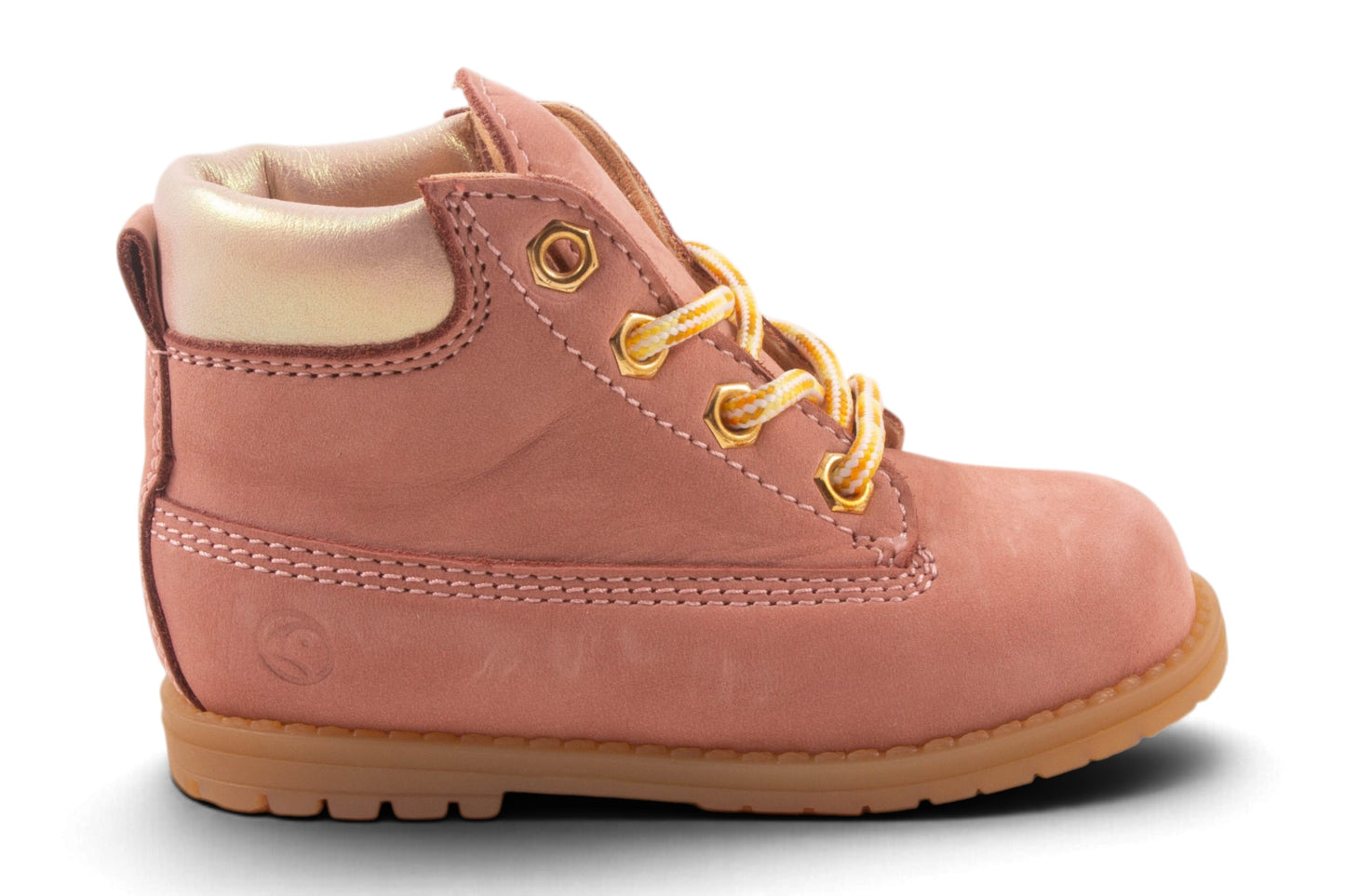 Bottine Roze Nubuck Metalic Rand