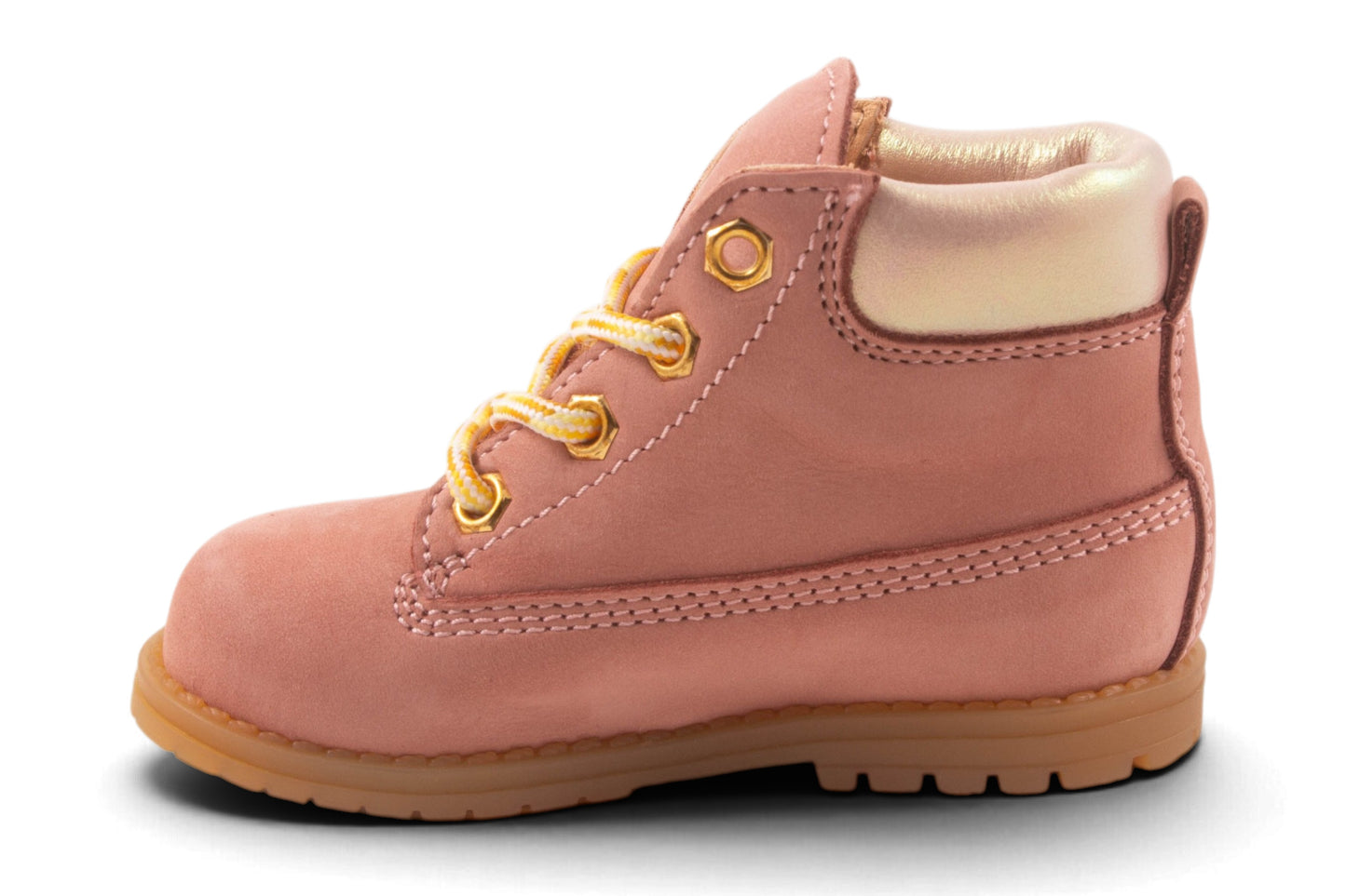 Bottine Roze Nubuck Metalic Rand