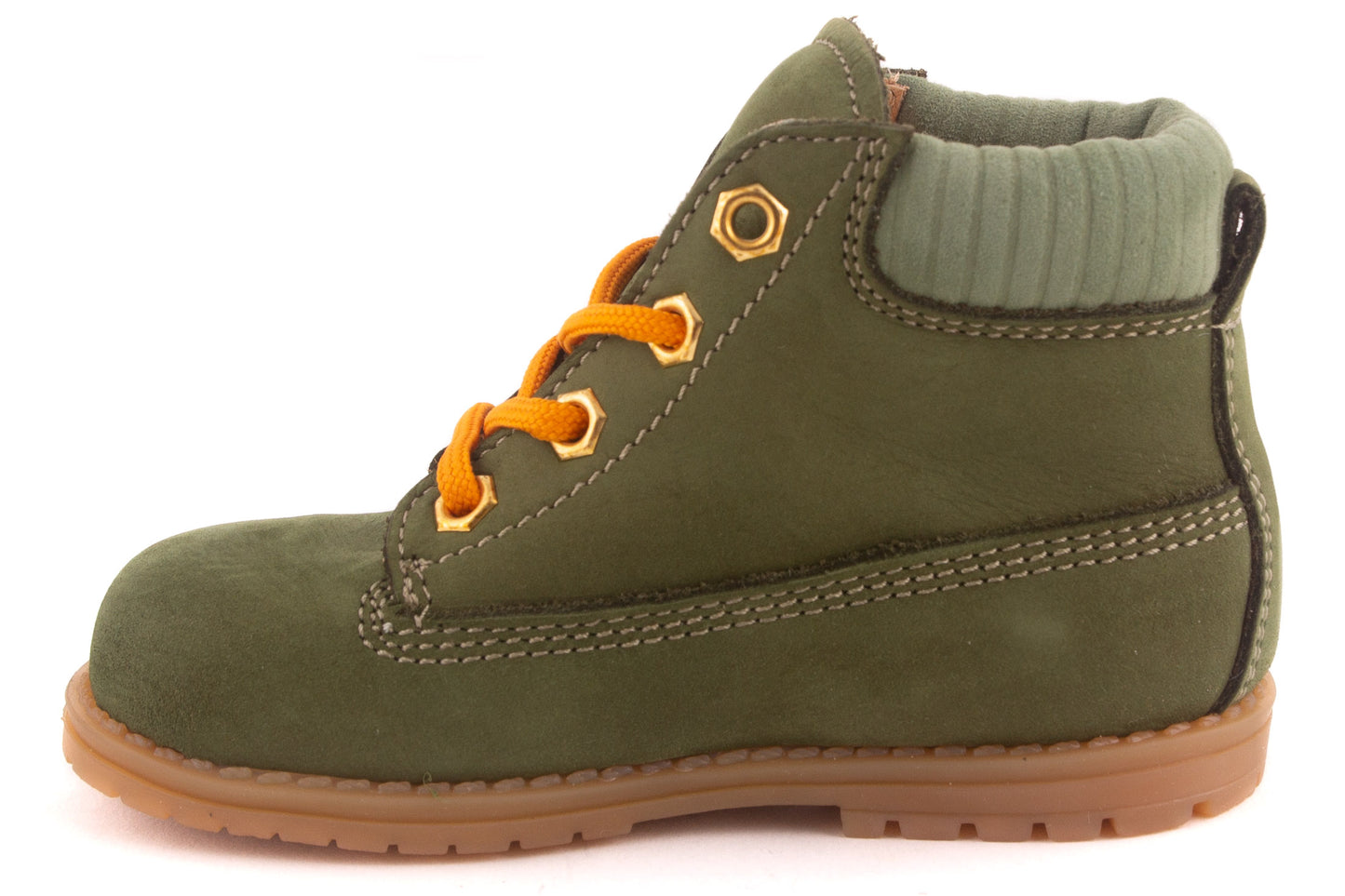 Veterschoen Bottine Groen Nubuck Oker Veter