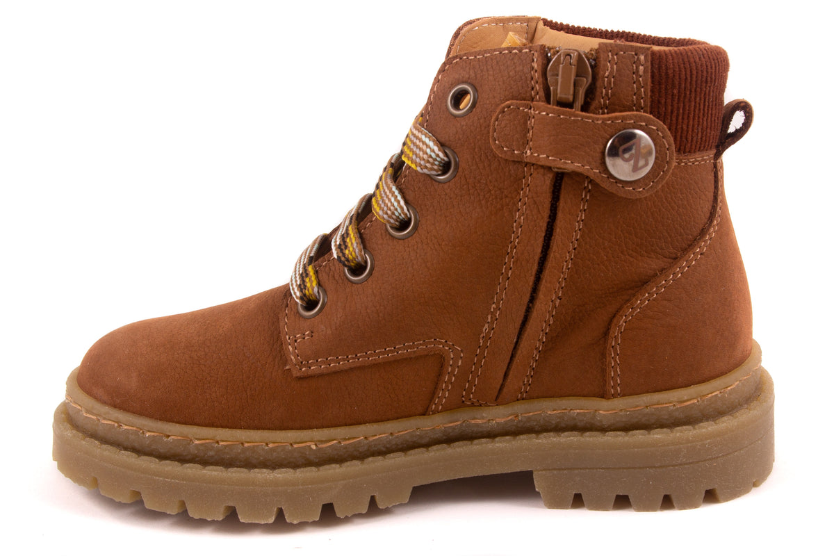 Veterschoen Bottine Cognac Bruin Rand