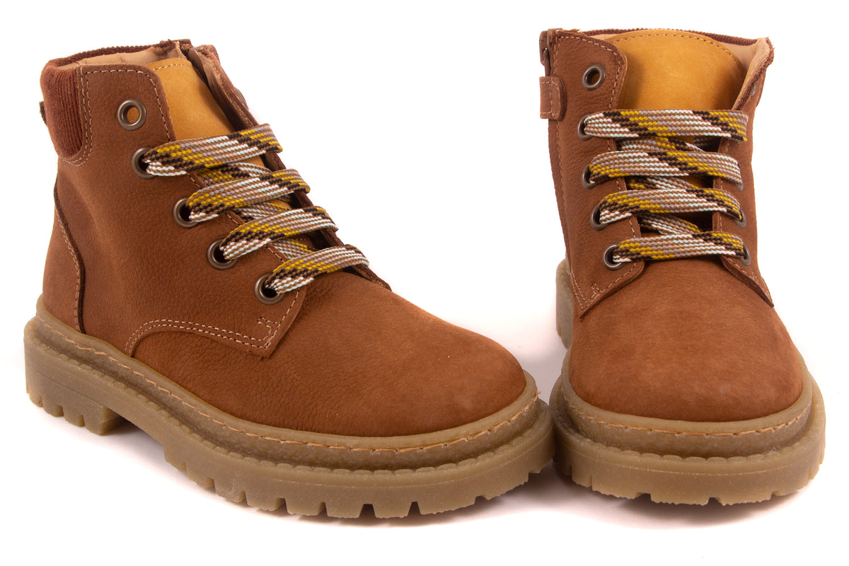 Veterschoen Bottine Cognac Bruin Rand