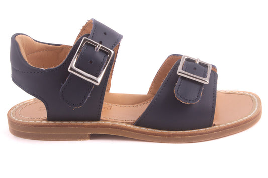 Sandaal 2 Gespen Klassiek Blauw