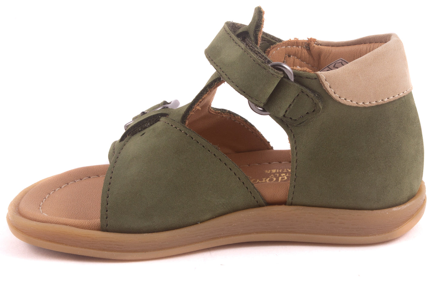 Sandaal Gesloten Hiel Groen Nubuck Velcro