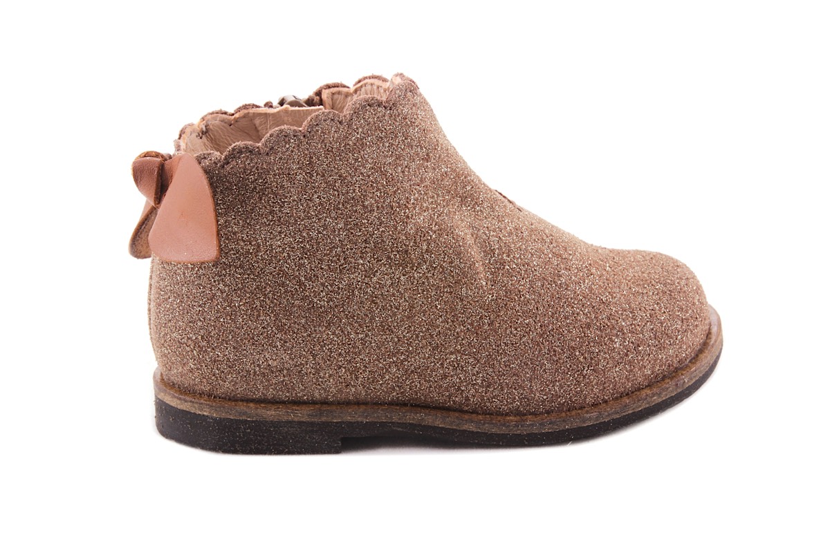 Laars Glitter Brons Leder Strikje