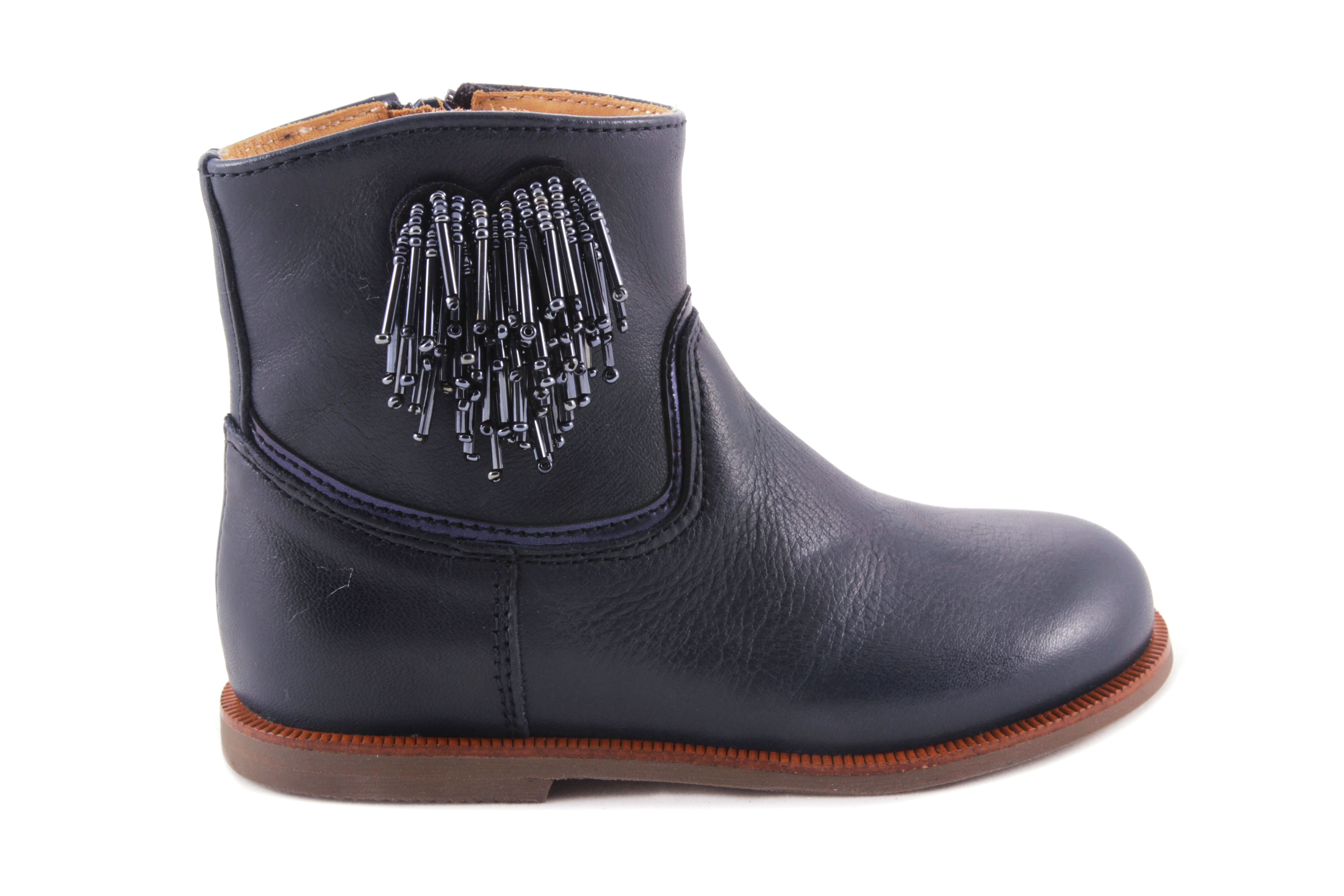 Laars Groot Blauw Leder Franje