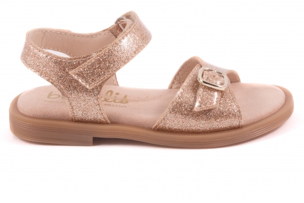 beberlis sandaal velcro goud glitter lak