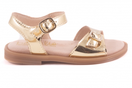 Sandaal 2 Gesp Goud Spiegel