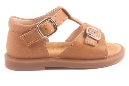 Sandaal Gesloten Hiel Gesp Voor Cognac