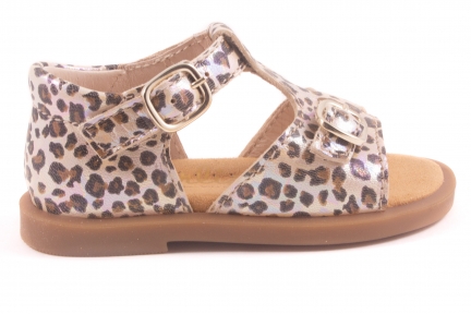 Sandaal Leopard Leder