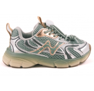 Sneaker Runner Mint Zilver Roze