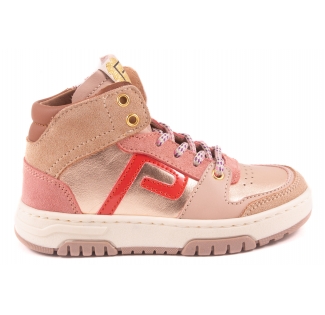 Sneaker Metalic Roze Nubuck Rode Lak P Opzij