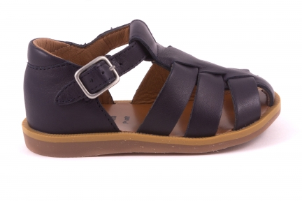 pom d'api sandaal gesloten blauw leder