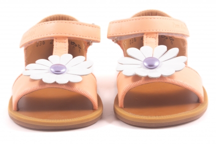 Sandaal klein Abrikoos Leder Margriet