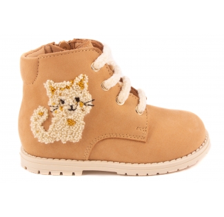 Laarsje Biker Bruin Nubuck Katje Opzij