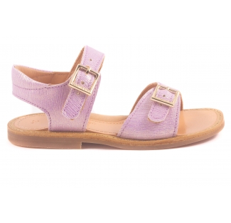 Sandaal 2 Gesp Lila Glitter Streepjes